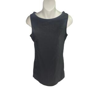 Vintage Street Code Little Black Mini Dress Boat Neckline Women's Size Medium